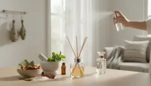 Diffusore a bastoncini, oli essenziali e spray per profumare la casa in modo naturale